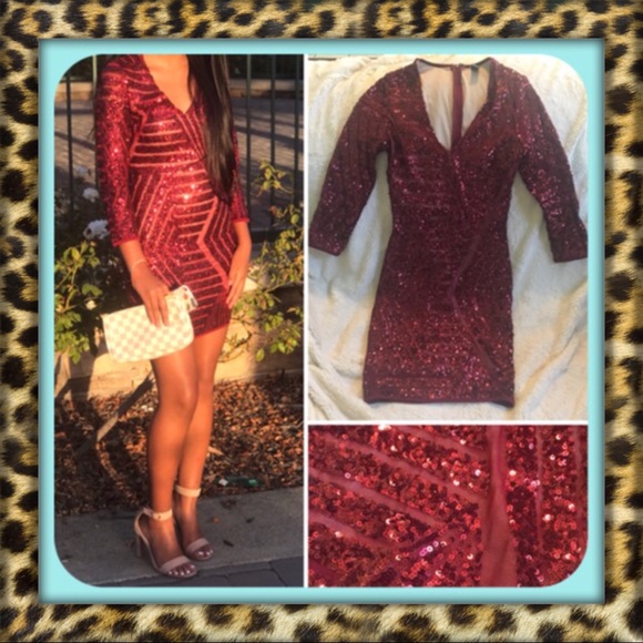 Windsor Dresses & Skirts - Beautiful Burgundy Sequence Dress